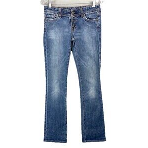 Citizens of Humanity Women 28 Jeans Lex Exposed Button Fly Slim Bootcut Stretch